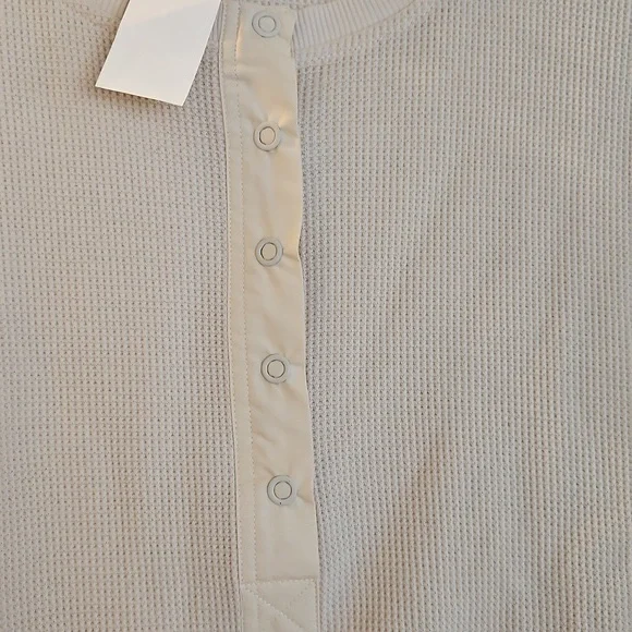 Good American Off-White Ribbed Henley - Picture 4 of 4